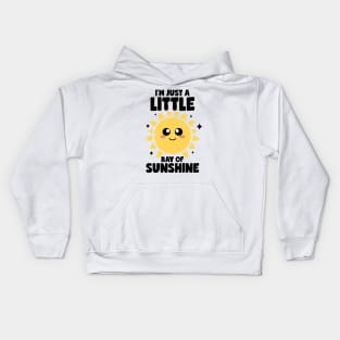 I'm Just A Little Ray Of Sunshine Kindness Irony And Sarcasm Kids Hoodie